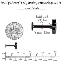 Load image into Gallery viewer, 16G 5/16 Purple Gem Black Opulent Owl Labret Monroe Tragus