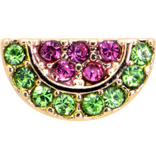 Load image into Gallery viewer, 16G 1/4 Pink Gem Gold Hue Watermelon Yum Cartilage Tragus Earring