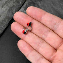 将图片加载到图库查看器,Clear Gem Ladybug Yin Yang Spiral Twister Belly Ring