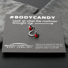 将图片加载到图库查看器,Clear Gem Ladybug Yin Yang Spiral Twister Belly Ring