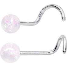 Load image into Gallery viewer, 20G Nose Screw Gem Faux Opal Pack Pretty Nose Ring Set of 6
