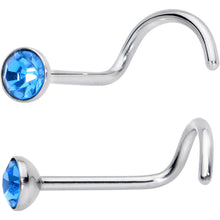 Load image into Gallery viewer, 20G Nose Screw Gem Faux Opal Pack Pretty Nose Ring Set of 6