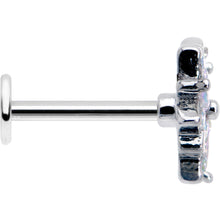 Load image into Gallery viewer, 16G 5/16 Aurora CZ Gem Snowflake Style Labret Monroe Tragus