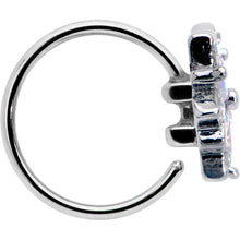 Load image into Gallery viewer, 20G 5/16 Aurora CZ Gem Snowflake Style Nose Hoop