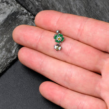 Load image into Gallery viewer, 16G 1/4 Yellow Gem Daisy Bee Glittery Cartilage Tragus Earring