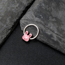 将图片加载到图库查看器,16G 3/8 Kawaii Cutie Easter Bunny Hinged Segment Ring