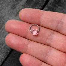将图片加载到图库查看器,16G 3/8 Kawaii Cutie Easter Bunny Hinged Segment Ring