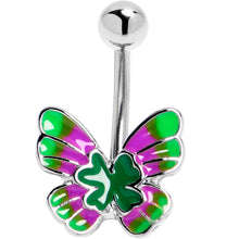 将图片加载到图库查看器,14G 3/8 Vibrant Grace Butterfly Belly Ring