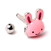 Load image into Gallery viewer, 16G 5/16 Kawaii Cutie Easter Bunny Cartilage Tragus Earring