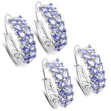 Load image into Gallery viewer, 3.92 Carat Genuine Tanzanite .925 Sterling Silver Earrings