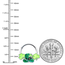 将图片加载到图库查看器,16G 3/8 Glitter Top Hat Shamrocks St Patricks Hinged Segment Ring