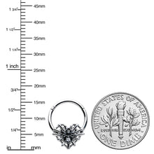 Load image into Gallery viewer, 16G 3/8 Clear CZ Gem Heart of Spider Hinged Segment Ring