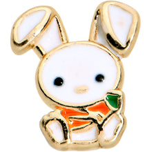 Load image into Gallery viewer, 20G 7mm Gold Tone Cutie Easter Bunny L Shape Nose Ring