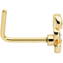 Load image into Gallery viewer, 20G 7mm Gold Tone Cutie Easter Bunny L Shape Nose Ring