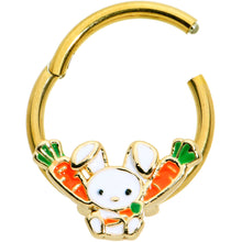 将图片加载到图库查看器,16G 3/8 Gold Tone Cutie Easter Bunny Hinged Segment Ring