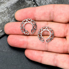 Load image into Gallery viewer, Filigree Hearts Clip On Fake Nipple Ring Set