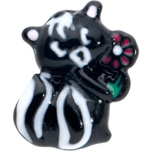 Load image into Gallery viewer, 16G 1/4 Black Funky Skunk Cartilage Tragus Earring