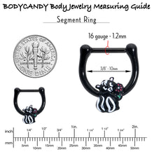 Load image into Gallery viewer, 16G 5/16 Black Funky Skunk Cartilage Clicker