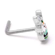Load image into Gallery viewer, 20G 7mm Easter Egg Bunny L Shape Nose Ring