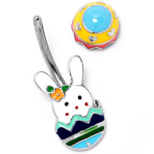 将图片加载到图库查看器,Easter Egg Bunny Double Mount Belly Ring