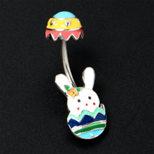 将图片加载到图库查看器,Easter Egg Bunny Double Mount Belly Ring