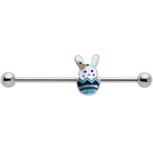 将图片加载到图库查看器,14G Easter Egg Bunny Industrial Barbell 38mm