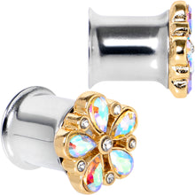 Load image into Gallery viewer, Gem Filigree Flower Fantasy Double Flare Plug Set Sizes 6mm to 25mm