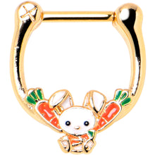 Load image into Gallery viewer, 16G 5/16 Gold Tone Cutie Easter Bunny Cartilage Clicker