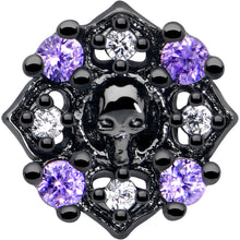 将图片加载到图库查看器,20G 7mm Pink Gem Skull Cross L Shape Nose Ring
