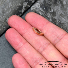 Load image into Gallery viewer, 14G 3/8 Rose Gold Tone 316L Surgical Steel Smooth Style Hinged Hoop Belly Ring