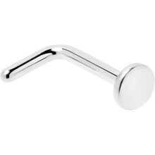 Load image into Gallery viewer, 18G 1/4 ASTM F-136 Implant Grade Titanium 3mm Disc End L Shape Nose Ring