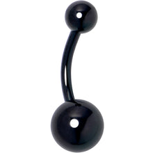 Load image into Gallery viewer, Black ASTM F-136 Implant Grade Titanium Internally Threaded Belly Ring