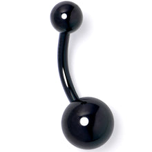 Load image into Gallery viewer, Black ASTM F-136 Implant Grade Titanium Internally Threaded Belly Ring