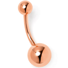 Load image into Gallery viewer, Rose Gold Tone ASTM F-136 Implant Grade Titanium Internally Threaded Belly Ring