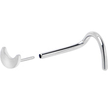Load image into Gallery viewer, 20G 1/4 ASTM F-136 Implant Grade Titanium Moon Threadless Left Side Nose Screw