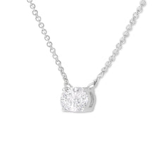 Load image into Gallery viewer, IGI Certified 14k White Gold 1/2 cttw Lab Grown Oval Shape Solitaire Diamond East West 18" Pendant Necklace (E-F Color, VS1-VS2 Clarity)