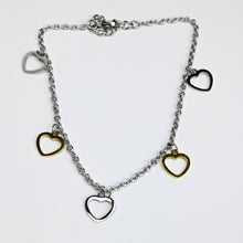 将图片加载到图库查看器,Open Heart Dangle Stainless Steel Ankle Bracelet
