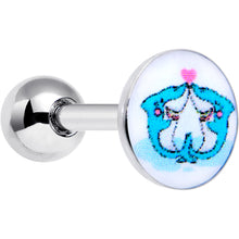 Load image into Gallery viewer, 16G 1/4 Loving Blue Whales Cartilage Tragus Stud