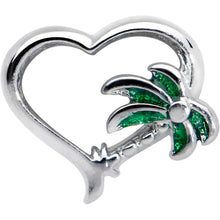 Load image into Gallery viewer, 20G 1/4 Palm Tree Love Heart L Shape Nose Ring
