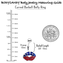 Load image into Gallery viewer, Patriotic Kissy Lips Belly Ring