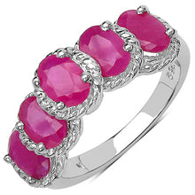 Load image into Gallery viewer, 3.20 Carat Genuine Ruby Sterling Silver Ring