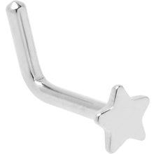 将图片加载到图库查看器,18G 1/4 ASTM F-136 Implant Grade Titanium Star End L Shape Nose Ring