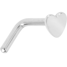 Load image into Gallery viewer, 18G 1/4 ASTM F-136 Implant Grade Titanium Heart End L Shape Nose Ring
