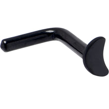 Load image into Gallery viewer, 18G 1/4 Black ASTM F-136 Implant Grade Titanium Moon End L Shape Nose Ring