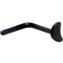 Load image into Gallery viewer, 20G 1/4 Black ASTM F-136 Implant Grade Titanium Moon End L Shape Nose Ring