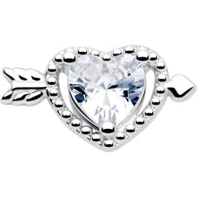 将图片加载到图库查看器,20G 1/4 Clear CZ Gem Fusion of Love L Shape Nose Ring