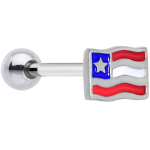 将图片加载到图库查看器,Patriotic Flag Barbell Tongue Ring