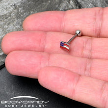 将图片加载到图库查看器,Patriotic Flag Barbell Tongue Ring