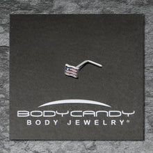 将图片加载到图库查看器,20G 7mm Patriotic Flag L Shape Nose Ring