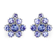 Load image into Gallery viewer, 4.26 Carat Genuine Tanzanite .925 Sterling Silver Earrings